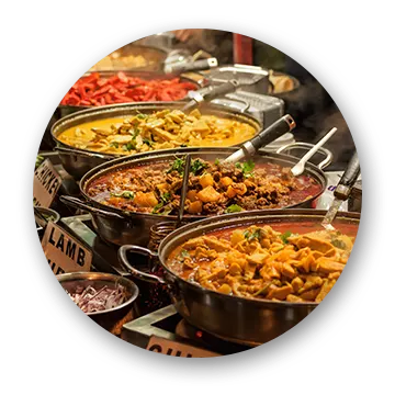 Gastronomie de rue renommée
